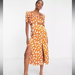 French Connection Aimee Verona Drape
Dress in Rust Smudge Size 0